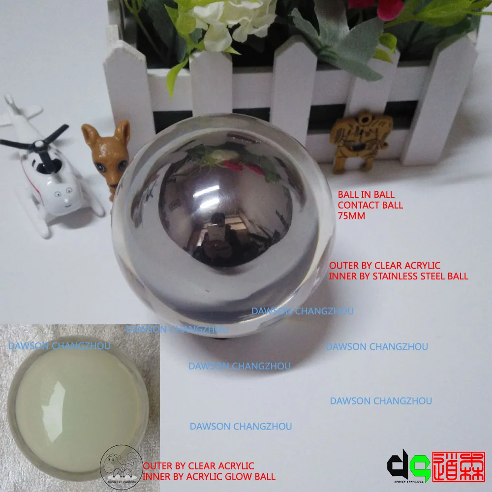 Free Shipping Acrylic Contact Juggling Ball light crystal magic ball (75mm Clear+Glow Ball In Ball)
Free Shipping Acrylic Contact Juggling Ball light crystal magic ball (75mm Clear+Glow Ball In Ball)