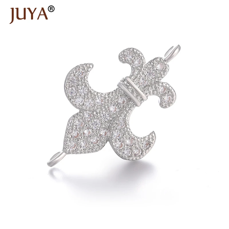Fleur De Lis Charm Flower Connectors For Jewellery Making High quality Copper Inlaid Zircon Conector DIY Jewelry Findings Craft
Fleur De Lis Charm Flower Connectors For Jewellery Making High quality Copper Inlaid Zircon Conector DIY Jewelry Findings Craft