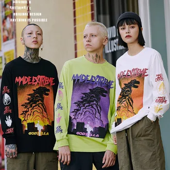 2019 Spring and Autumn New American Hip Hop Street Fashion Personality Graffiti Printing Men's Long-sleeved T-shirt 
2019 Spring and Autumn New American Hip Hop Street Fashion Personality Graffiti Printing Men's Long-sleeved T-shirt
