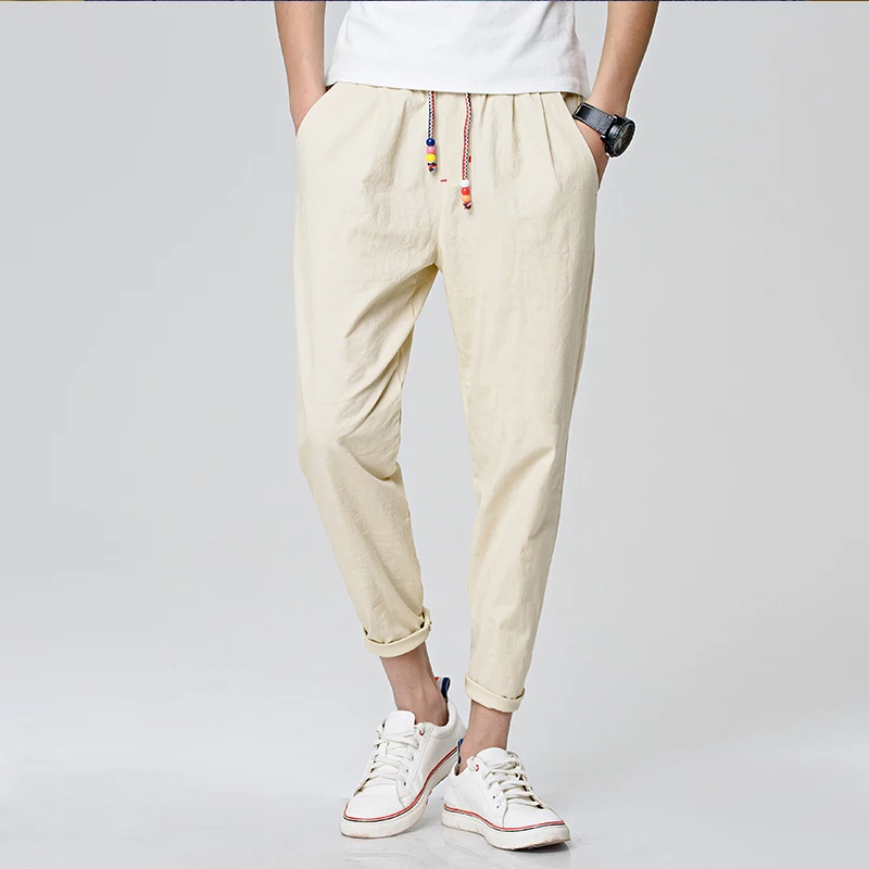 Summer New Fashion Boutique Linen-cotton Fashion Pure Color Men Leisure Nine Minutes of Pants Ankle-Length Pants / Male Pants
Summer New Fashion Boutique Linen-cotton Fashion Pure Color Men Leisure Nine Minutes of Pants Ankle-Length Pants / Male Pants