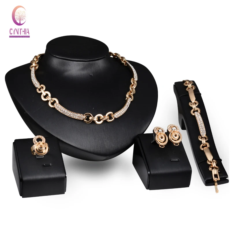Fashion Fine African Costume Jewelry Sets Gold color Rhinestone Fashion Wedding Bridal Accessories Necklace Party Set
Fashion Fine African Costume Jewelry Sets Gold color Rhinestone Fashion Wedding Bridal Accessories Necklace Party Set