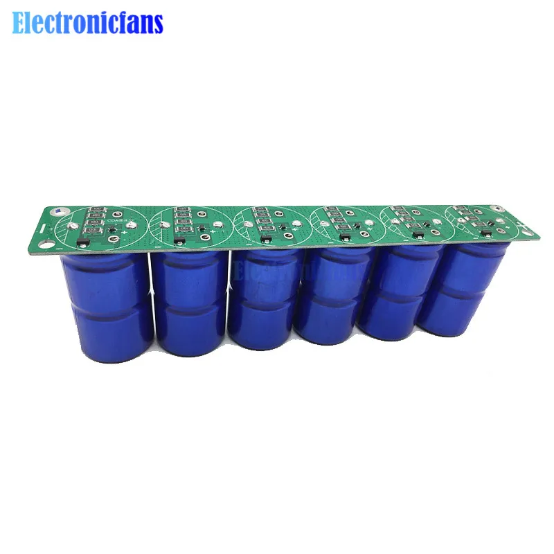 Farad Capacitor 2.7V 500F 2.7V500F 6 Pcs/1 Set Super Capacitance With Protection Board Automotive Capacitors 16V 83F
Farad Capacitor 2.7V 500F 2.7V500F 6 Pcs/1 Set Super Capacitance With Protection Board Automotive Capacitors 16V 83F
