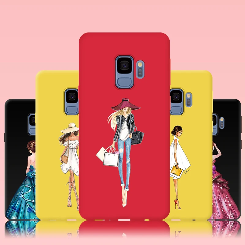 Силиконовый чехол JURCHEN для Samsung Galaxy S8 S9 S6 Edge S7 S8Plus S9Plus милый мягкий телефона Plus |