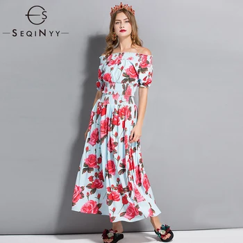 SEQINYY Two Piece Skirt 2018 Summer Show Holiday Elastic Shoulder Short Top + Long Skirt Flowers Rose Print Light Blue Set
SEQINYY Two Piece Skirt 2018 Summer Show Holiday Elastic Shoulder Short Top + Long Skirt Flowers Rose Print Light Blue Set