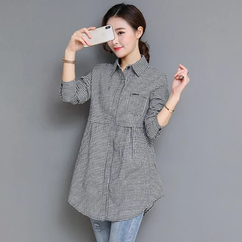 Spring Plaid Camisa Feminina Loose Women Blouses Plus Size Women Blouses Button Women's Blouse Top Female Women's Shirt
Spring Plaid Camisa Feminina Loose Women Blouses Plus Size Women Blouses Button Women's Blouse Top Female Women's Shirt