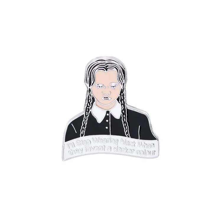 2018 HOT SALE Addams Family Inspired Wednesday Addams Funny Quote Enamel Pin Brooches Badges Enamel pins Lapel pin DROP SHIP
2018 HOT SALE Addams Family Inspired Wednesday Addams Funny Quote Enamel Pin Brooches Badges Enamel pins Lapel pin DROP SHIP