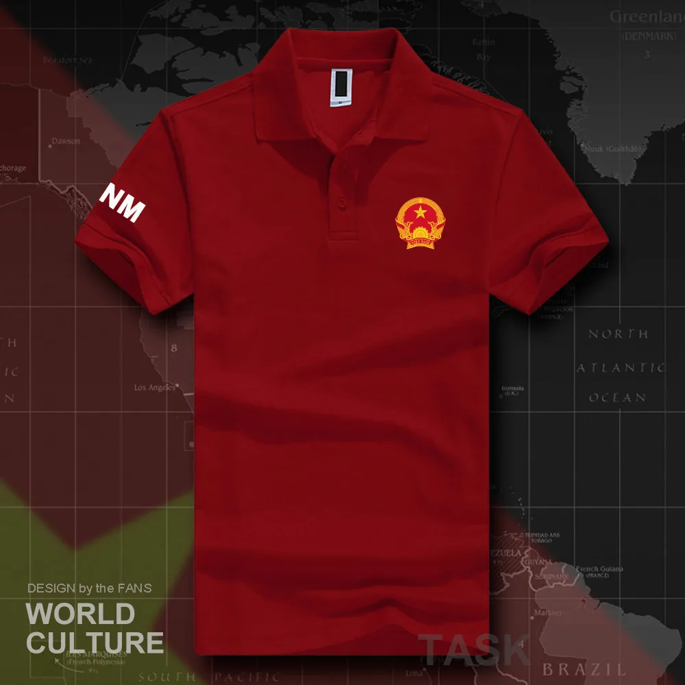 Socialist Republic of Vietnam VNM polo shirts men short sleeve white brands printed for country 2018 cotton nation emblem new | Мужская