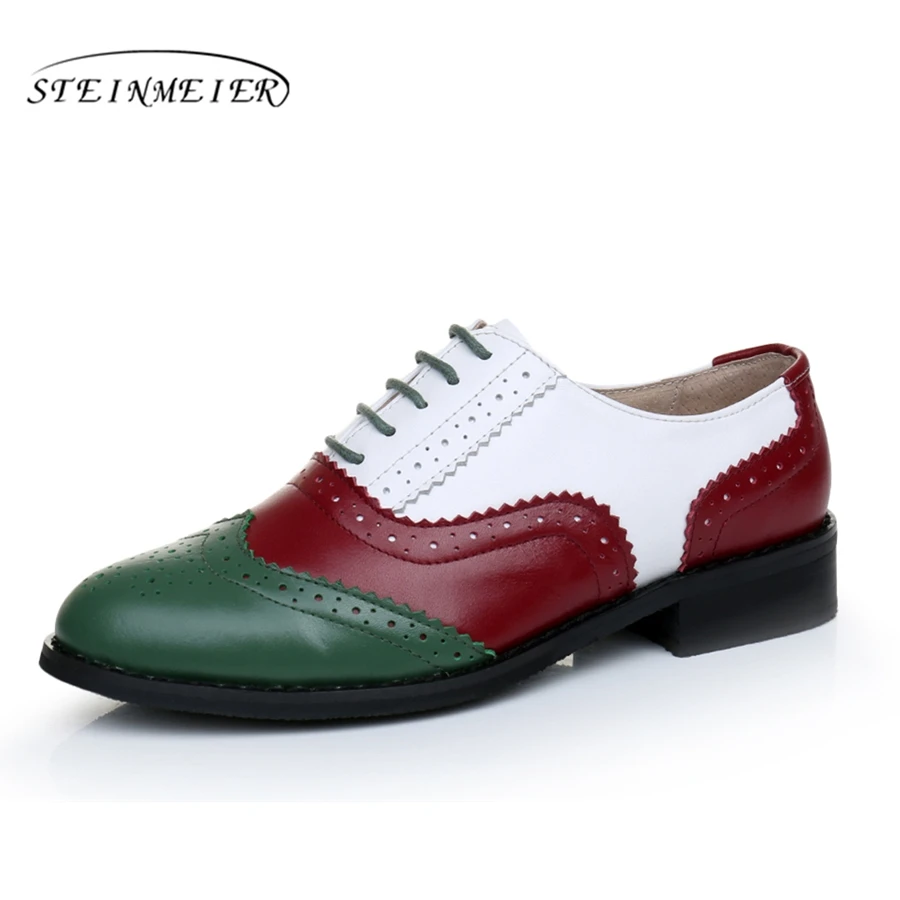 Genuine cow leather brogue casual designer vintage lady flats shoes handmade oxford shoes for women green white red 2019 spring
Genuine cow leather brogue casual designer vintage lady flats shoes handmade oxford shoes for women green white red 2019 spring