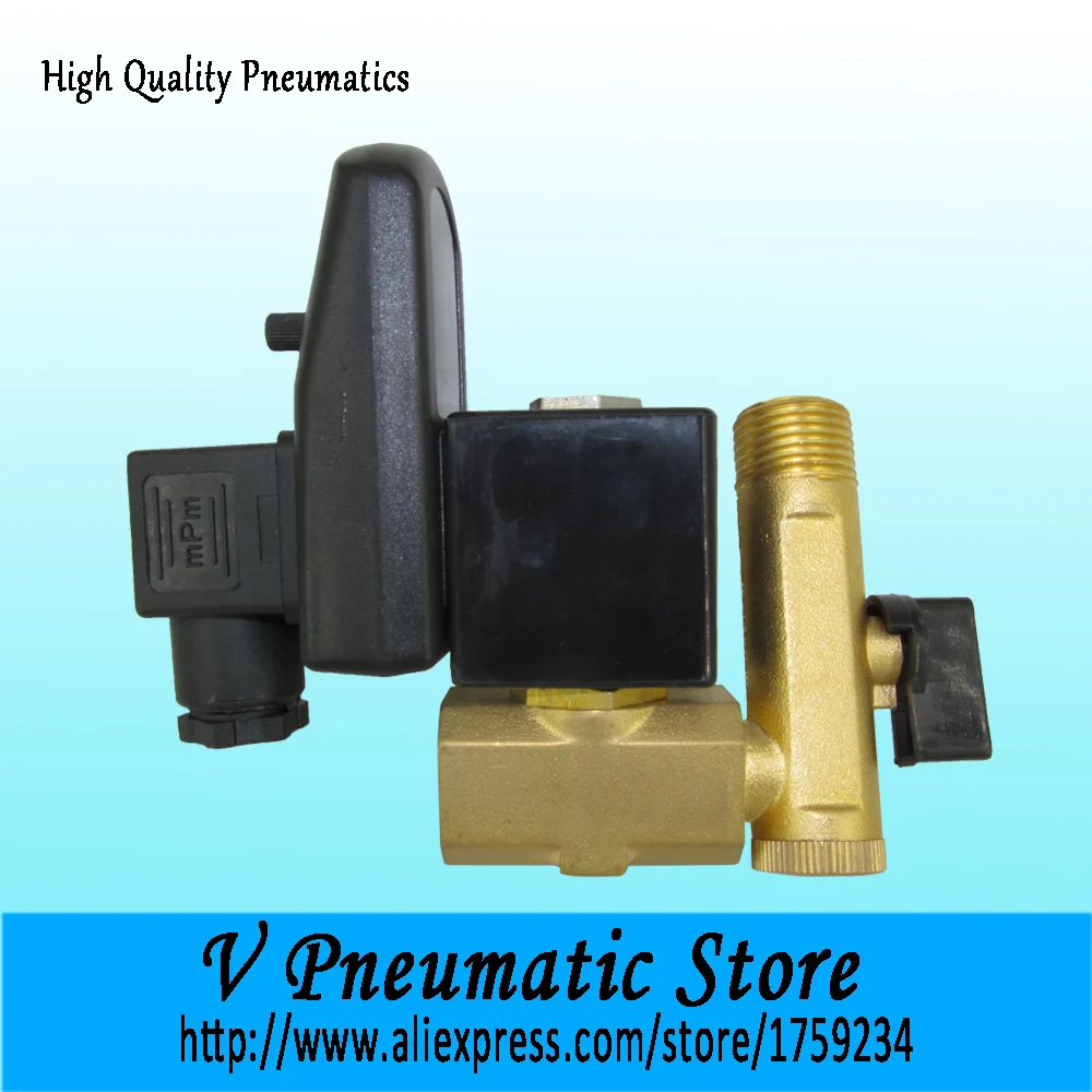 2/2 way direct acting brass material solenoid control automatic drain valve with 1/2 inch size
2/2 way direct acting brass material solenoid control automatic drain valve with 1/2 inch size