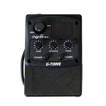 Cherub G-Tone GT-2 Three Band EQ with Chromatic Tuner and Phase Effect Acoustic Guitar Pickup guitar pick holder
Cherub G-Tone GT-2 Three Band EQ with Chromatic Tuner and Phase Effect Acoustic Guitar Pickup guitar pick holder