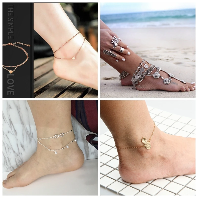 Gold Silver Color moda praia Anklet Bracelet on The Leg 2019 Fashion Summer Beach Foot Jewelry Tobilleras De Plata Para Mujer
Gold Silver Color moda praia Anklet Bracelet on The Leg 2019 Fashion Summer Beach Foot Jewelry Tobilleras De Plata Para Mujer