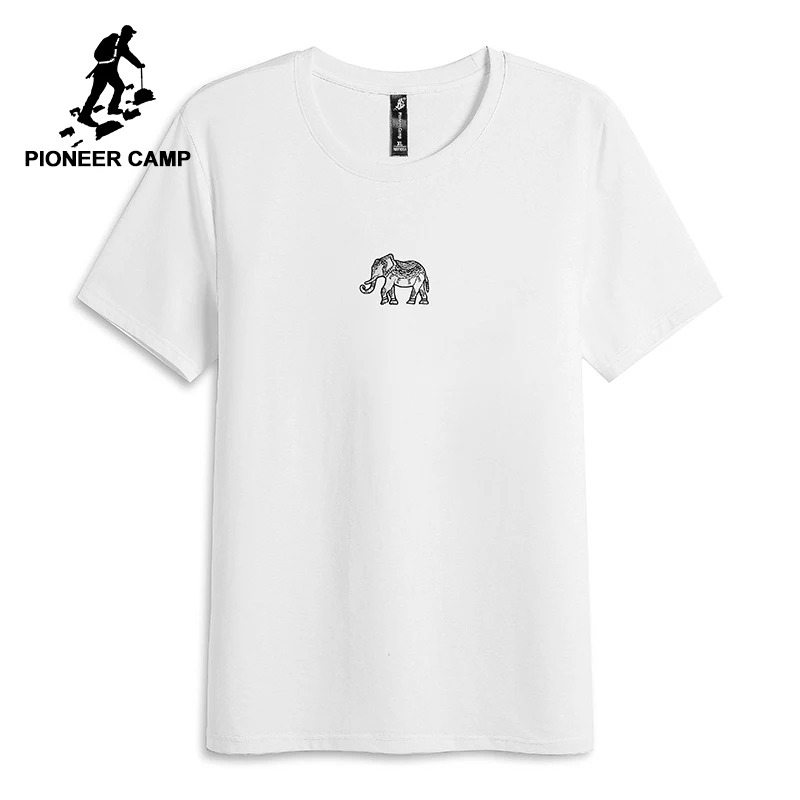 Pioneer Camp simple elephant embroidery summer Tshirt men brand-clothing white T-shirt male 100% cotton T shirt ADT802153
Pioneer Camp simple elephant embroidery summer Tshirt men brand-clothing white T-shirt male 100% cotton T shirt ADT802153