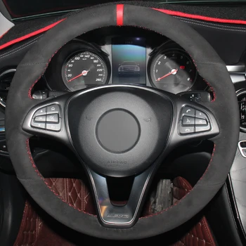 Black Suede Red Marker Car Steering Wheel Cover for Mercedes-Benz C180 C200 C260 C300 B200 E200 E300 CLS260 CLS300 GLC260 GLC300
Black Suede Red Marker Car Steering Wheel Cover for Mercedes-Benz C180 C200 C260 C300 B200 E200 E300 CLS260 CLS300 GLC260 GLC300