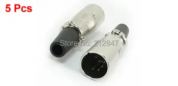 5 Pcs 7cm Long 5 Pin XLR Audio Connector Male Connector for Microphone MIC Cable
5 Pcs 7cm Long 5 Pin XLR Audio Connector Male Connector for Microphone MIC Cable