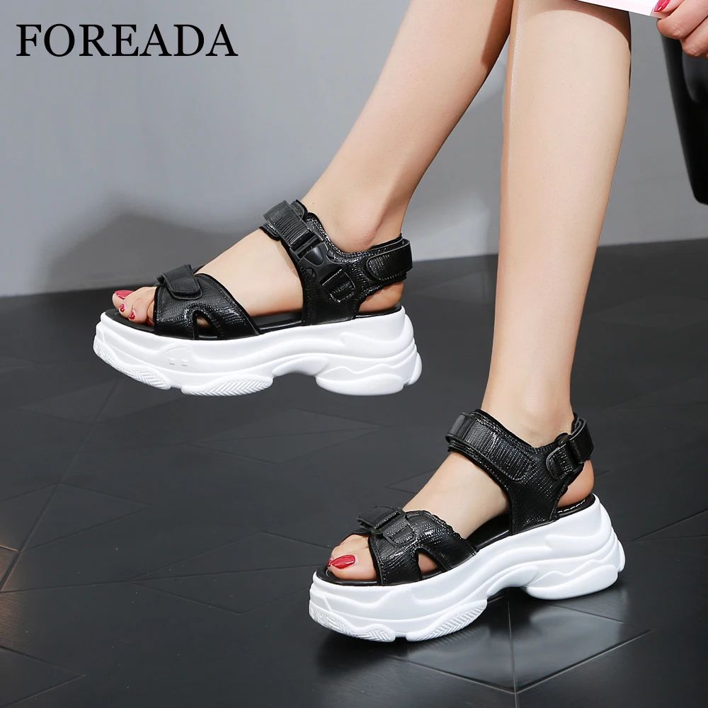 FOREADA Summer Sandals Women Shoes Sneakers Fashion Flat Platform Shoes Casual Open Toe Female Sandals Black Sliver Size 34-39
FOREADA Summer Sandals Women Shoes Sneakers Fashion Flat Platform Shoes Casual Open Toe Female Sandals Black Sliver Size 34-39