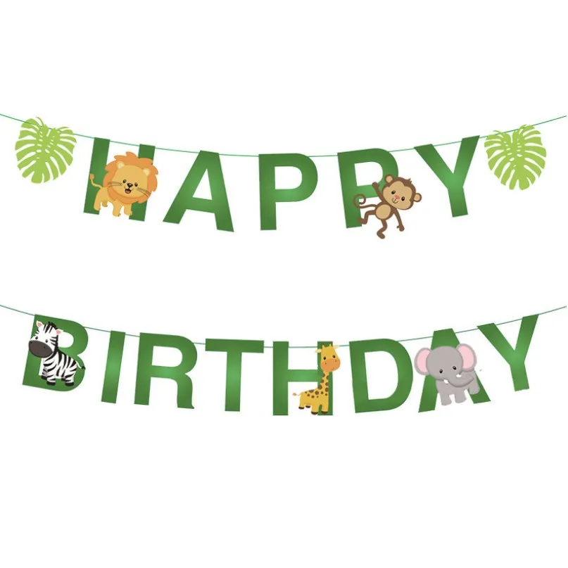 1 Set Party Dress Jungle Animal Festival HAPPY BIRTHDAY Pull Flag Banner Pennant Decoration Holiday Decoration Hanging Flag
1 Set Party Dress Jungle Animal Festival HAPPY BIRTHDAY Pull Flag Banner Pennant Decoration Holiday Decoration Hanging Flag