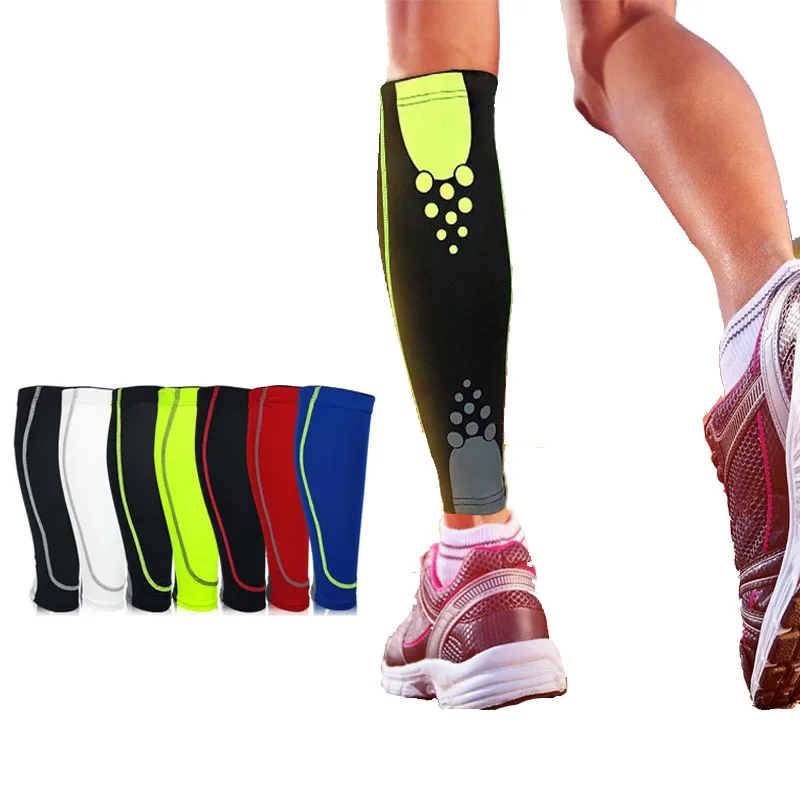 

1PCS Basketball Football Leg Sleeves Calf Compression Running Cycling Shin Guards UV-Protector Soccer Fitness calcetines 7 Color