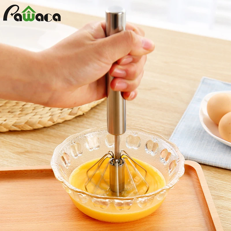 

Semi-automatic Egg Beater Hand Mixer Stainless Steel Whisk Egg Frother Milk Egg Beater Kitchen Utensils for Whisking Stirring