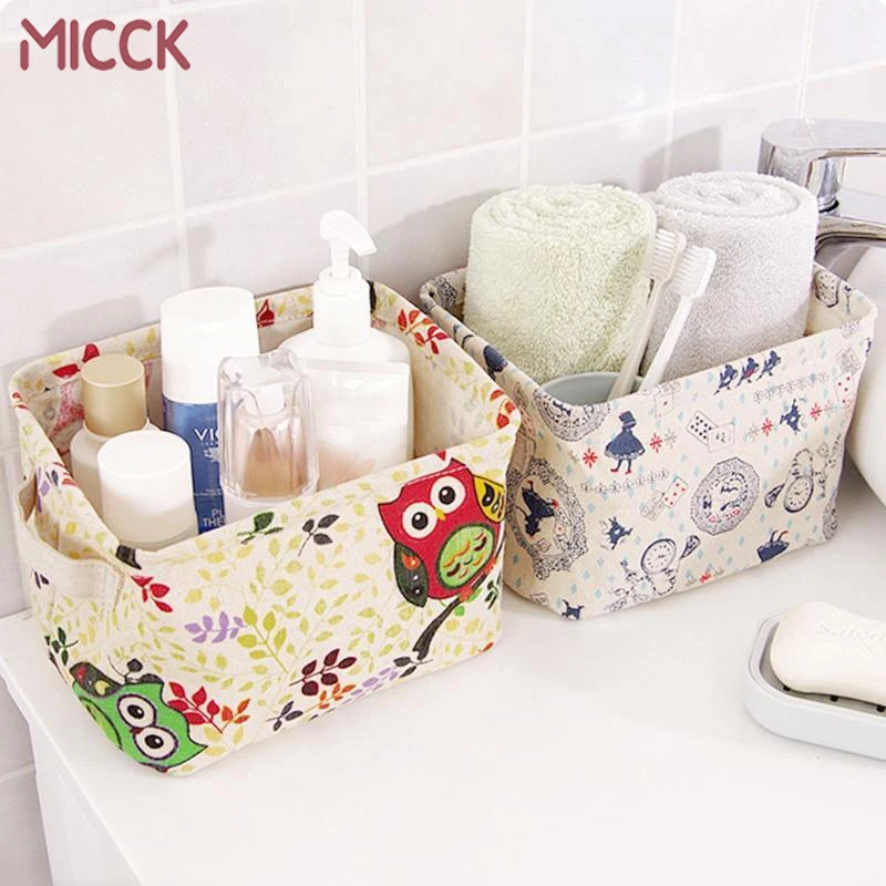 MICCK Cute Cotton Linen Desktop Storage Basket Sundries Storage Box with Handle Desk Container Makeup Organizer Storage Box
MICCK Cute Cotton Linen Desktop Storage Basket Sundries Storage Box with Handle Desk Container Makeup Organizer Storage Box