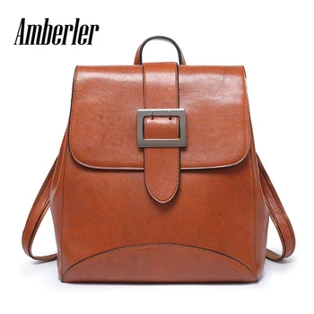 Amberler Oil Wax PU leather Women Backpack Fashion Ladies Laptop Bag School Bags Vintage Backpacks For School Teenagers Girls
Amberler Oil Wax PU leather Women Backpack Fashion Ladies Laptop Bag School Bags Vintage Backpacks For School Teenagers Girls