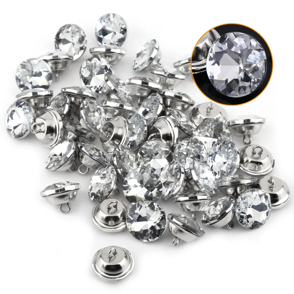 50pcs Sewing Buttons Crystal Diamante Round Buttons for Clothes Crafts Headboard DIY Clothes Button Diamond Sewing Accessories
50pcs Sewing Buttons Crystal Diamante Round Buttons for Clothes Crafts Headboard DIY Clothes Button Diamond Sewing Accessories