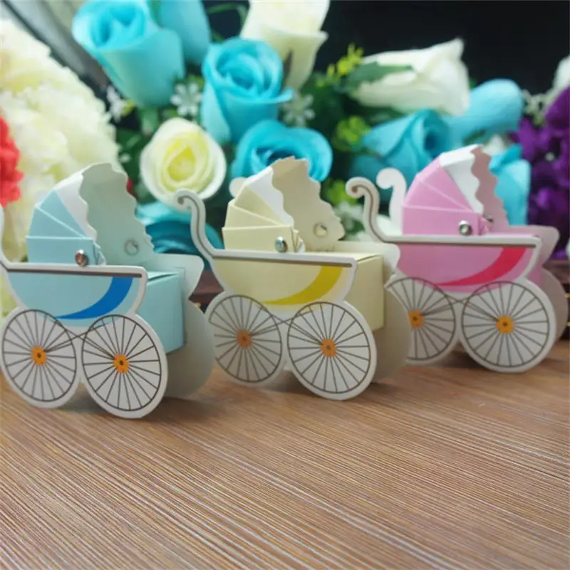 Newest 100pcs Baby Shower Paper Candy Box Stroller Shape Birthday Party Decoration Kids Gift Boxes Boy Girl Wedding Favors
Newest 100pcs Baby Shower Paper Candy Box Stroller Shape Birthday Party Decoration Kids Gift Boxes Boy Girl Wedding Favors