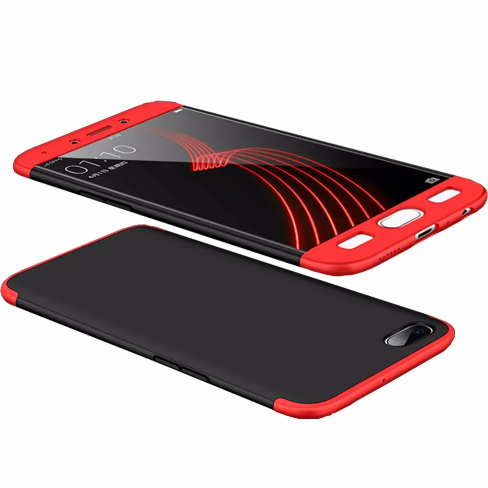 360 Full Protection Shockproof Case For OPPO A77 Hard Matte Back Cover Fundas with soft clear case gift |
