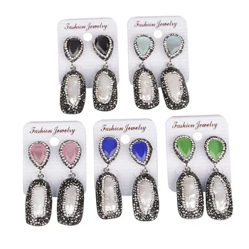 Wholesale Water Drop Cat Eye Opal Stone Top Long Big Long Freshwater Pearl Bead Pave Rhinestone Charm Dangle Earrings For Women
Wholesale Water Drop Cat Eye Opal Stone Top Long Big Long Freshwater Pearl Bead Pave Rhinestone Charm Dangle Earrings For Women