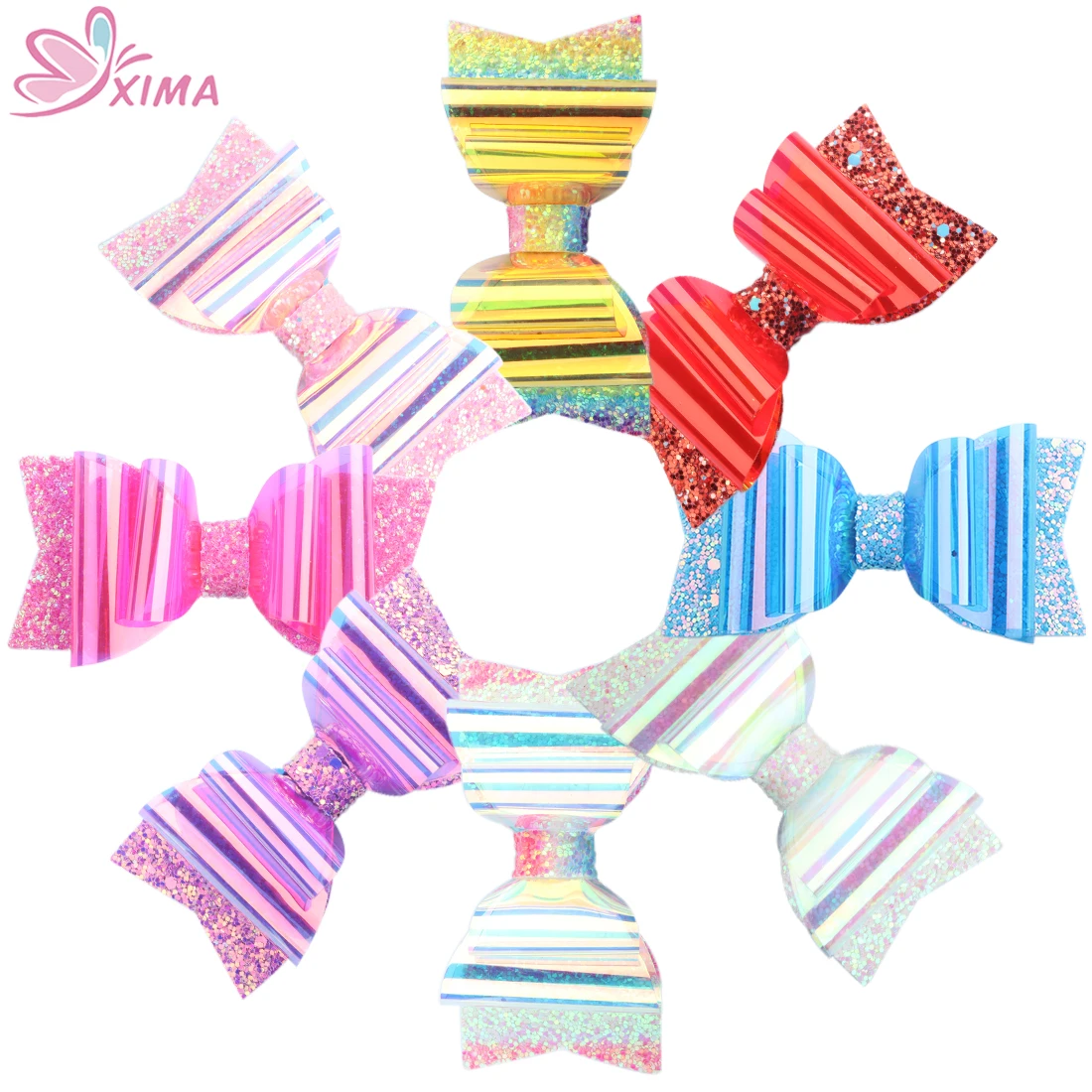 XIMA 8pcs/lot 3.5inch Candy Colors Glitter Hair Bow with Clip Kids PVC Colorful Bows Hairpins Kids Hair Clip Hair Accessories
XIMA 8pcs/lot 3.5inch Candy Colors Glitter Hair Bow with Clip Kids PVC Colorful Bows Hairpins Kids Hair Clip Hair Accessories