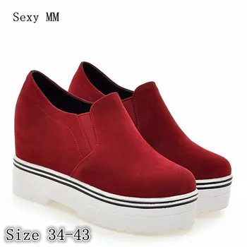 Nubuck Leather Loafers Wedges Flat Platform Women shoes Height Increasing Slip On Casual Woman Flats Plus Size 34-40.41.42.43
Nubuck Leather Loafers Wedges Flat Platform Women shoes Height Increasing Slip On Casual Woman Flats Plus Size 34-40.41.42.43