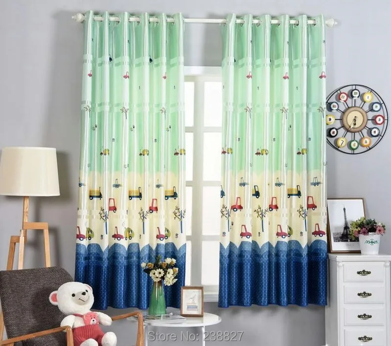 XinHuaEase Short Curtains for Kitchen on the Window Thick Blackout Curtain for the Living Room Children Bedroom Green Pink Door (14)