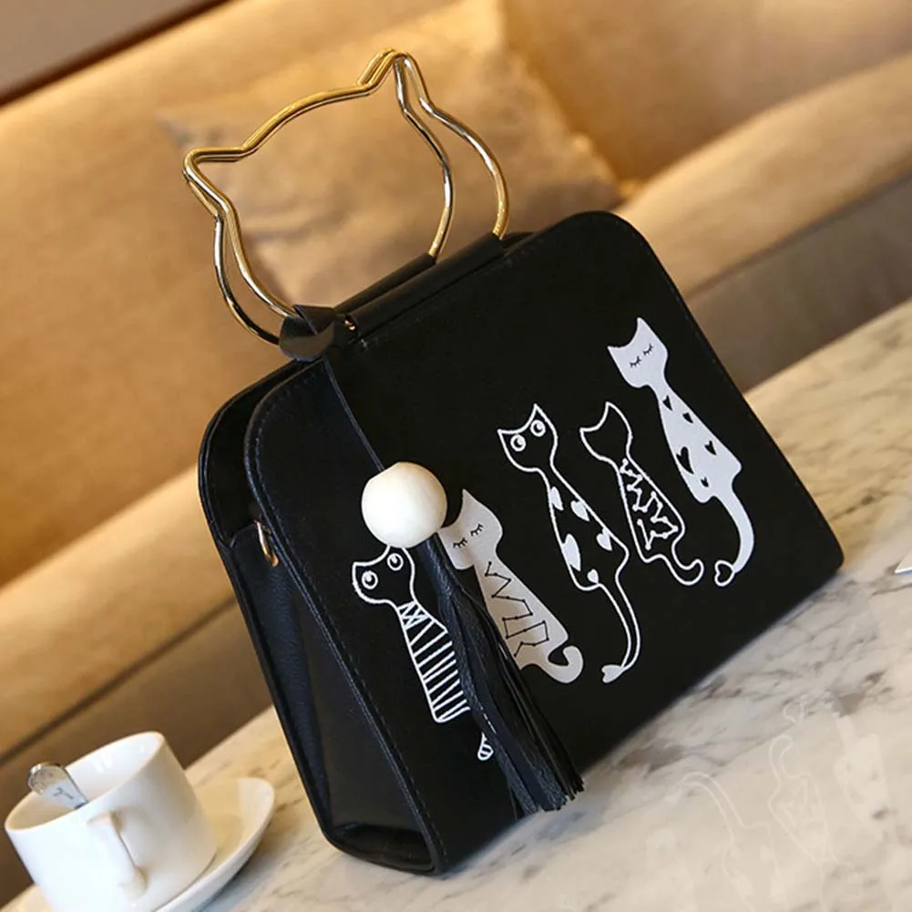 Hot Fashion Women Handbags 2017 New Women Scrub Leather Shoulder Bags Cute Cartoon Cats Printed Small Crossbody Bags BVN66
Hot Fashion Women Handbags 2017 New Women Scrub Leather Shoulder Bags Cute Cartoon Cats Printed Small Crossbody Bags BVN66