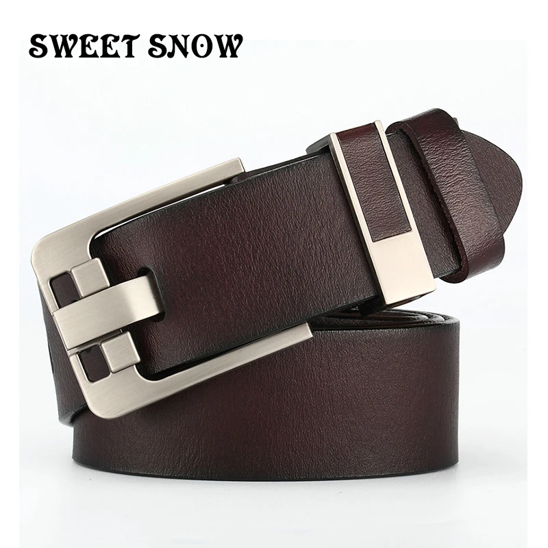 SWEET SNOW New Genuine Leather Fashion Men's Belt Casual Wild Belt For Men High Quality Alloy Buckle Pin Buckle Belts
SWEET SNOW New Genuine Leather Fashion Men's Belt Casual Wild Belt For Men High Quality Alloy Buckle Pin Buckle Belts