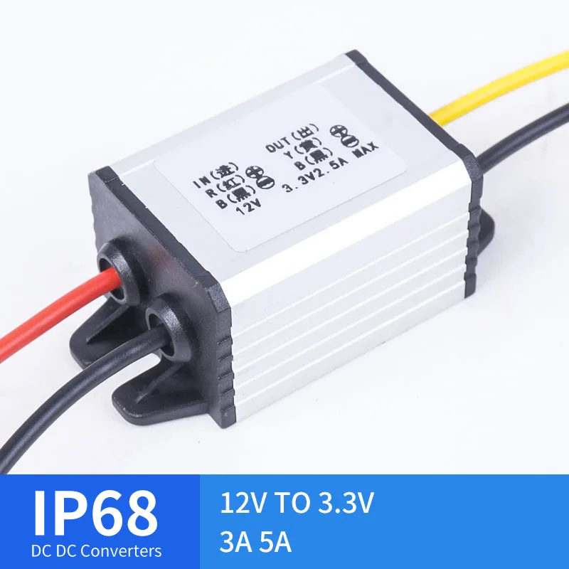 

Mini 12V TO 3.3V 3A 5A DC Step-Down Converter Stepped DC Waterproof Converter Golf Cart Reducer High Quality RCNUN CE RoHS