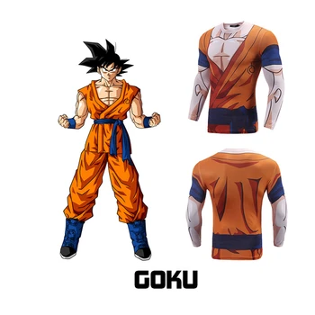 Fitness clothing spring new T-shirt men's Dragon Ball Goku 3D printed tights cosplay anime costume
Fitness clothing spring new T-shirt men's Dragon Ball Goku 3D printed tights cosplay anime costume