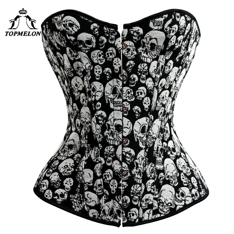 TOPMELON Corset Punk Bustier Gothic Corsets and Bustiers Corselet Women Shapers Boned Skull Pattern Party Shows Club Corset Tops
TOPMELON Corset Punk Bustier Gothic Corsets and Bustiers Corselet Women Shapers Boned Skull Pattern Party Shows Club Corset Tops