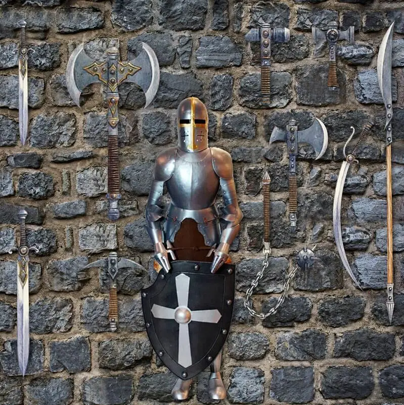 10x10FT Medieval Knights Armor Suits Swords Axe Stones Wall Custom Photography Studio Backdrops Backgrounds Custom Vinyl 3x3m
10x10FT Medieval Knights Armor Suits Swords Axe Stones Wall Custom Photography Studio Backdrops Backgrounds Custom Vinyl 3x3m
