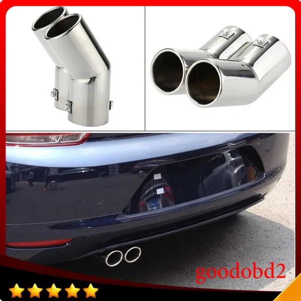 Car Professional Dual Pipes Stainless Steel Exhaust Tail Pipes Muffler Tips for VW Golf 4 Bora Jetta Car Tail Pipes Replacement
Car Professional Dual Pipes Stainless Steel Exhaust Tail Pipes Muffler Tips for VW Golf 4 Bora Jetta Car Tail Pipes Replacement