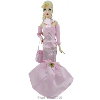 Handmade Elegant Wedding Party Dress Pink Fishtail Skirt With Silk Flower Handbag Accessories For Barbie Doll Clothes Toys
Handmade Elegant Wedding Party Dress Pink Fishtail Skirt With Silk Flower Handbag Accessories For Barbie Doll Clothes Toys