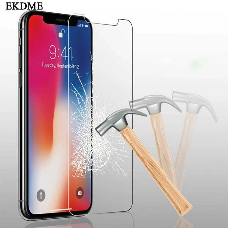 Закаленное стекло для iPhone 11 12 Pro XR XS MAX Защита экрана X 8 7 6 6S Plus 5 5S SE Mini Передние