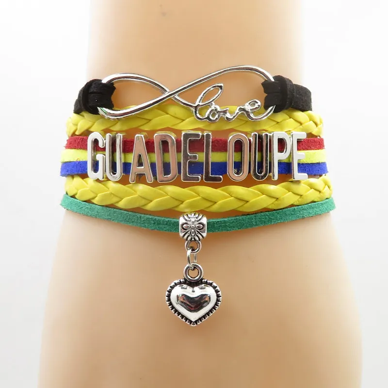 infinity love guadeloupe Bracelet heart Charm guadeloupe national flag bracelets & bangles for Woman and man
infinity love guadeloupe Bracelet heart Charm guadeloupe national flag bracelets & bangles for Woman and man