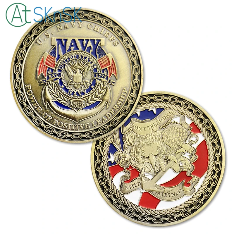 1/3/5/10pcs US Navy Chiefs Challenge Coin Power of Positive Leadership Naval Military Gifts for Veteran Friends and Naval Lovers
1/3/5/10pcs US Navy Chiefs Challenge Coin Power of Positive Leadership Naval Military Gifts for Veteran Friends and Naval Lovers