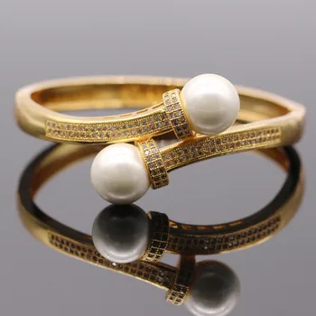 GZJY Gorgeous Charm Pearl Micro-inserts Zircon Bracelets Jewelry Yellow Gold Color Bracelet Bangle For Women Party Jewelry Gift
GZJY Gorgeous Charm Pearl Micro-inserts Zircon Bracelets Jewelry Yellow Gold Color Bracelet Bangle For Women Party Jewelry Gift