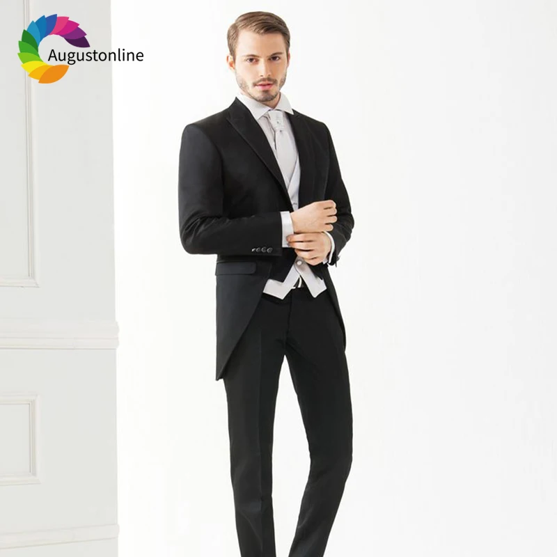 Black Men Suits Tailcoat Wedding Suits Evening Party Prom Custom Slim Fit Groom Tailored Tuxedo Best Man Costume Homme 3 Pieces
Black Men Suits Tailcoat Wedding Suits Evening Party Prom Custom Slim Fit Groom Tailored Tuxedo Best Man Costume Homme 3 Pieces