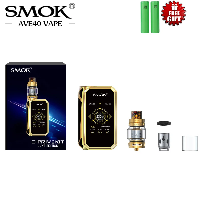 SMOK G-PRIV 2 Luxe Edition Box Mod Kit Electronic Cigarettes 8ml TFV12 Prince Tank Big Touch Vaporizer Vape with 2pcs battery
SMOK G-PRIV 2 Luxe Edition Box Mod Kit Electronic Cigarettes 8ml TFV12 Prince Tank Big Touch Vaporizer Vape with 2pcs battery
