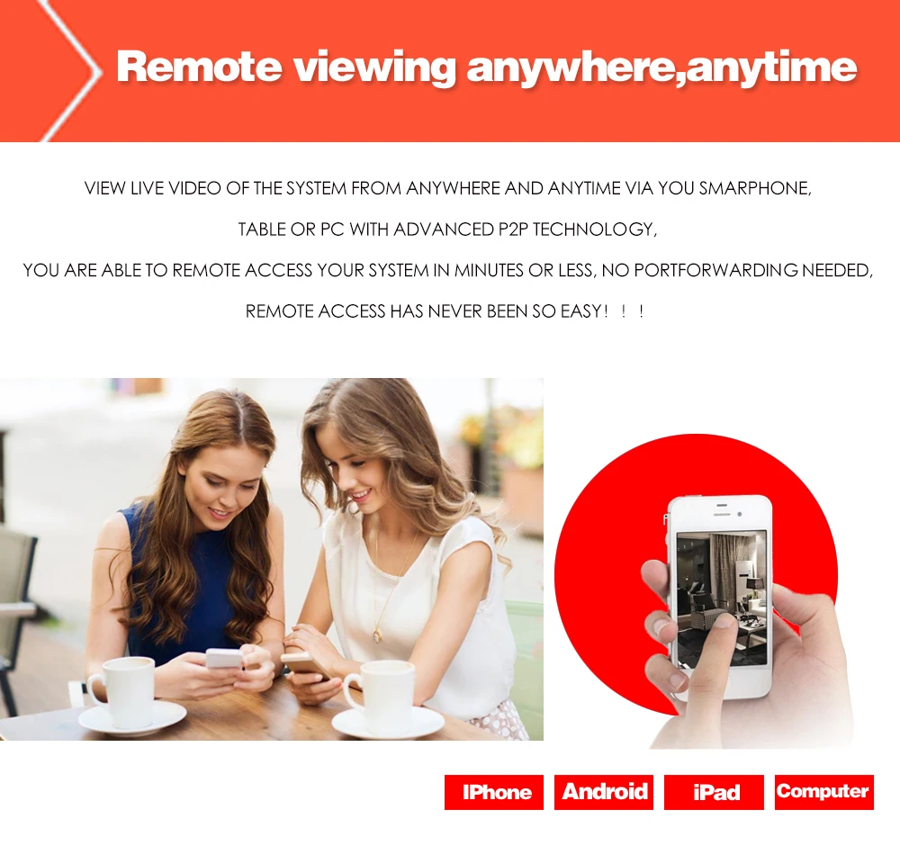 Wistino 1080P Mini AHD Camera Kits 4CH Digital Video Recorder DVR Kit CCTV Security Analog Camera Outdoor IR Video Surveillance (8)