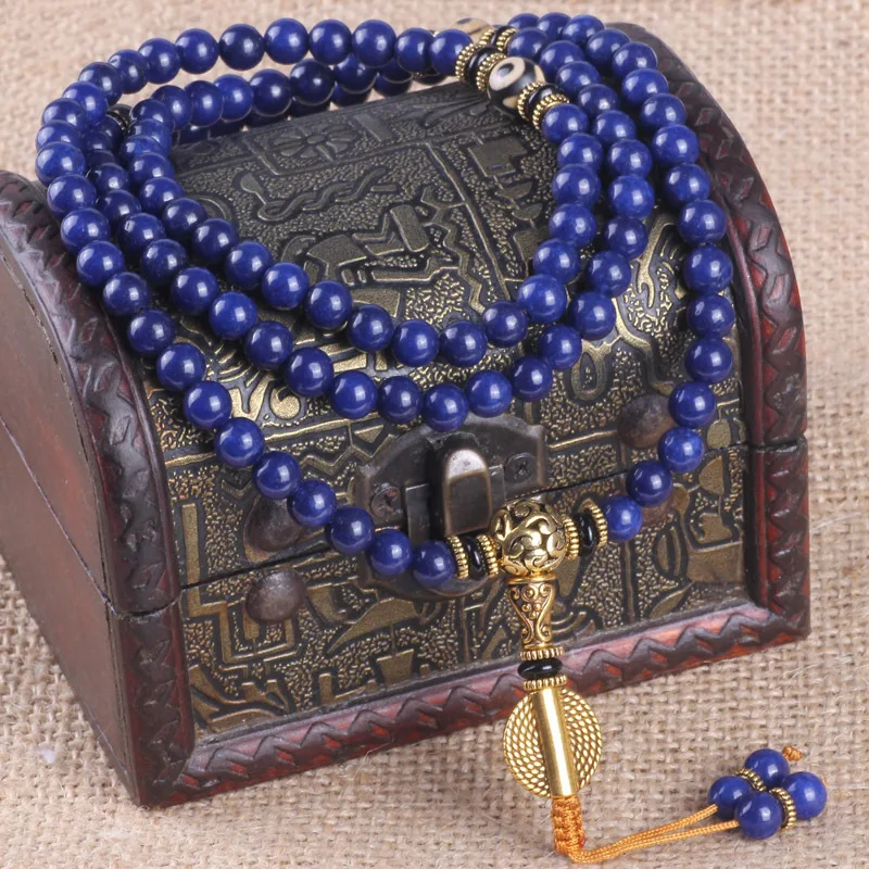 6/8mm bead Tibetan 108 lapis lazuli bracelet for women men buddhist mala prayer beads bracelet fashion jewelry J1738
6/8mm bead Tibetan 108 lapis lazuli bracelet for women men buddhist mala prayer beads bracelet fashion jewelry J1738