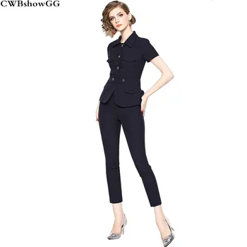 CWBshowGG Runway vintage slim short-sleeved turn-down collar single-breasted shirt dress professional pants two-piece suit
CWBshowGG Runway vintage slim short-sleeved turn-down collar single-breasted shirt dress professional pants two-piece suit