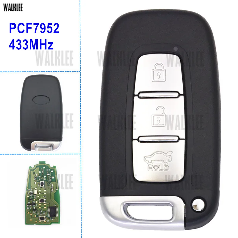 WALKLEE Car Smart Remote Key Suit for KIA K2 K5 Rio Optima Forte Cerato Sportage Sorento 433MHz ID46 / PCF7952 Chip
WALKLEE Car Smart Remote Key Suit for KIA K2 K5 Rio Optima Forte Cerato Sportage Sorento 433MHz ID46 / PCF7952 Chip