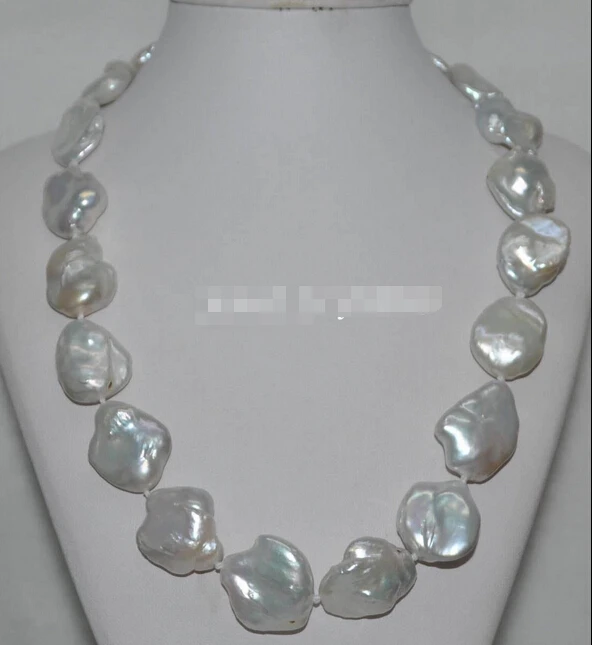 HOT## Wholesale >>>> GORGEOUS Natural Rare gray white 19*23mm Baroque nucleated Pearl Necklace J6098
HOT## Wholesale >>>> GORGEOUS Natural Rare gray white 19*23mm Baroque nucleated Pearl Necklace J6098